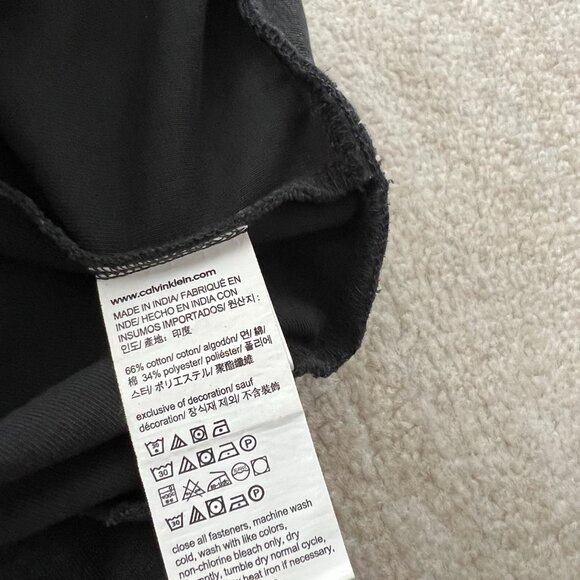 Calvin Klein Long Sleeve Knit Zip Up Shirt Top L - Picture 7 of 7